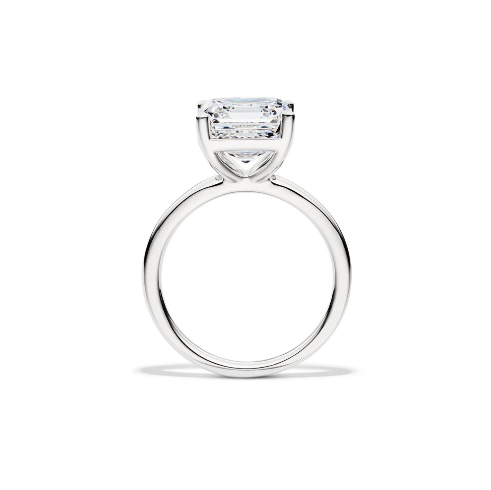 Lab Grown Diamond Asscher-Cut Solitaire Engagement Ring in Platinum (5 ct.) – Image 2 of 4