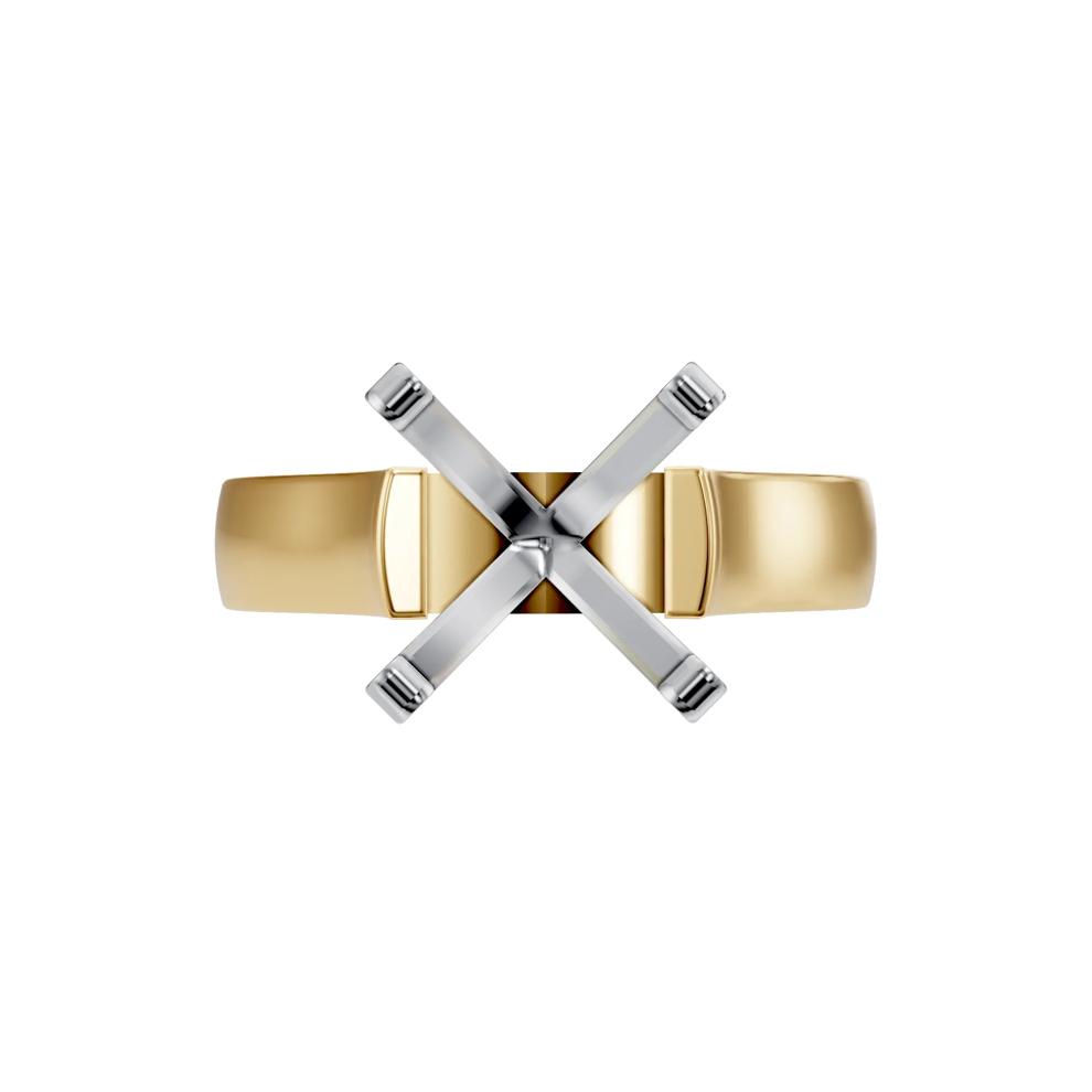 Solitaire Semi-Mount Engagement Ring in 14K Yellow Gold (Setting Only) – Image 2 of 8