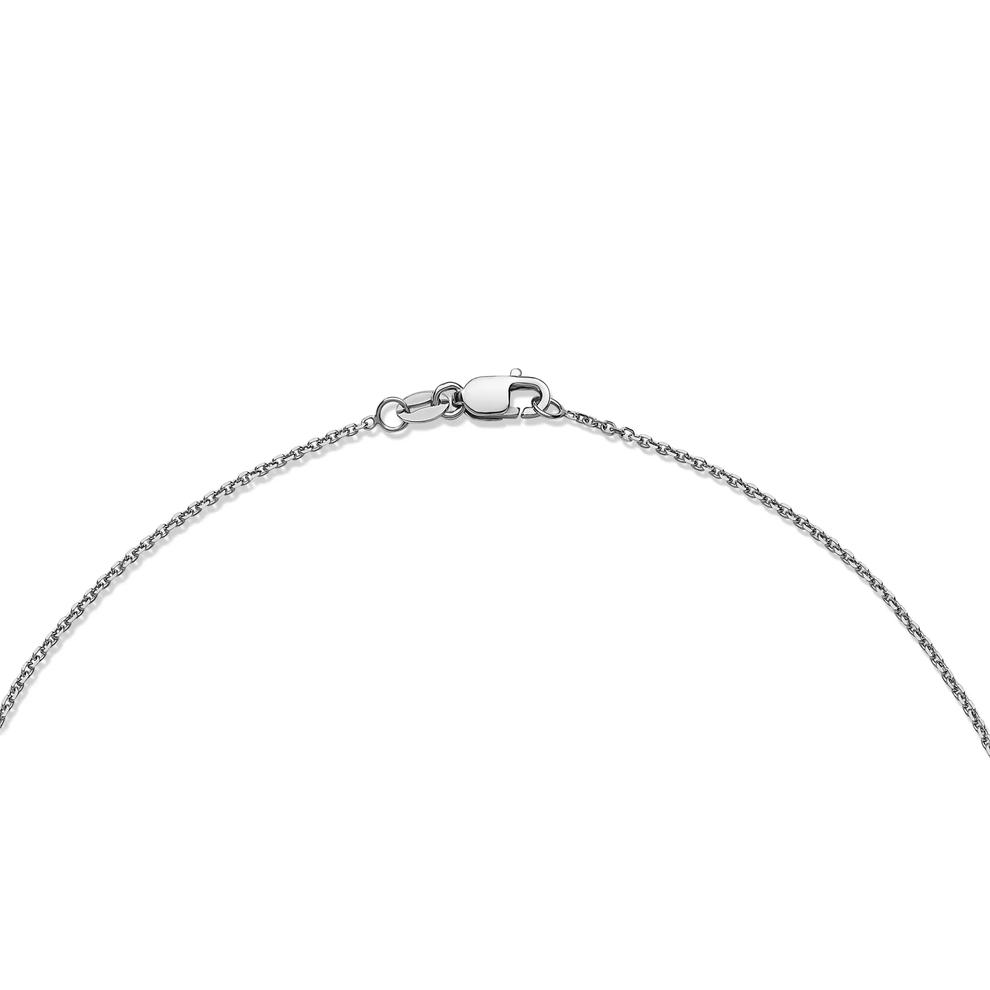 Aquamarine &amp; Diamond Halo Pendant Necklace in 14K White Gold (1/2 ct. tw.) – Image 2 of 2