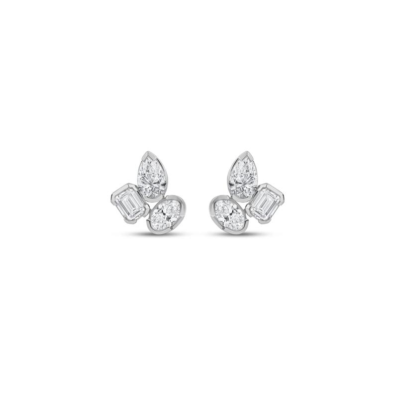 Lab Grown Diamond Multi-Shape Earrings in 14K White Gold &#40;1 1/2 ct. tw.&#41; – Image 2 of 3
