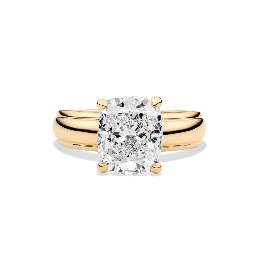 Maeve Lab Grown Diamond Elongated Cushion Engagement Ring in 14K Yellow Gold (4 ct. tw.) – Image 1 of 4