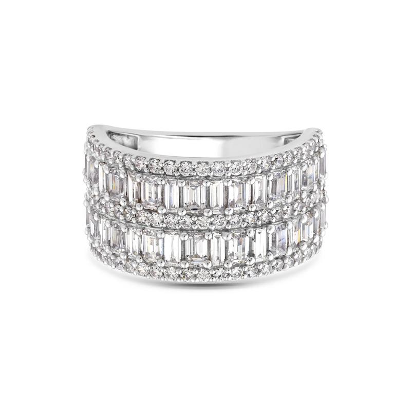 Lab Grown Diamond Multi-Row Band in 10K White Gold &#40;3 ct. tw.&#41; – Image 1 of 3