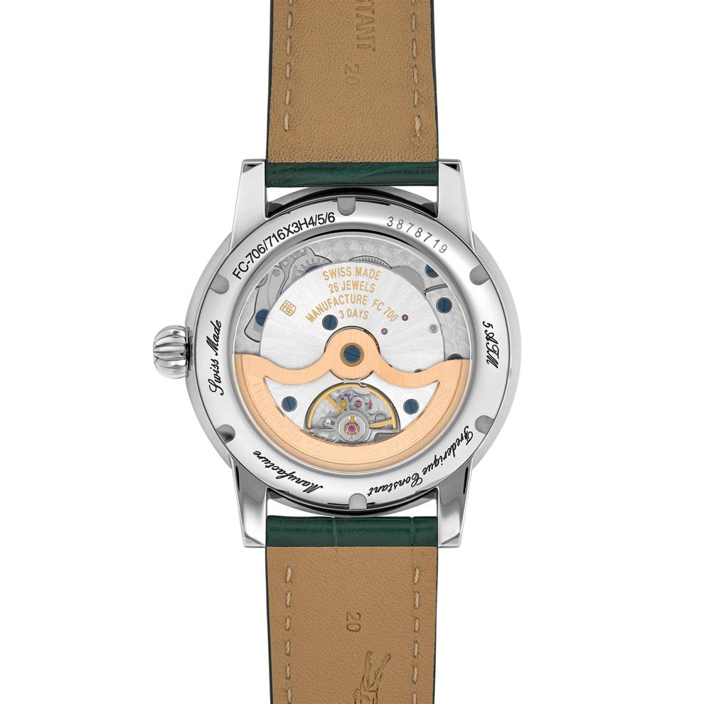 Men's Moonphase Watch With a Green Leather Strap – Image 2 of 3