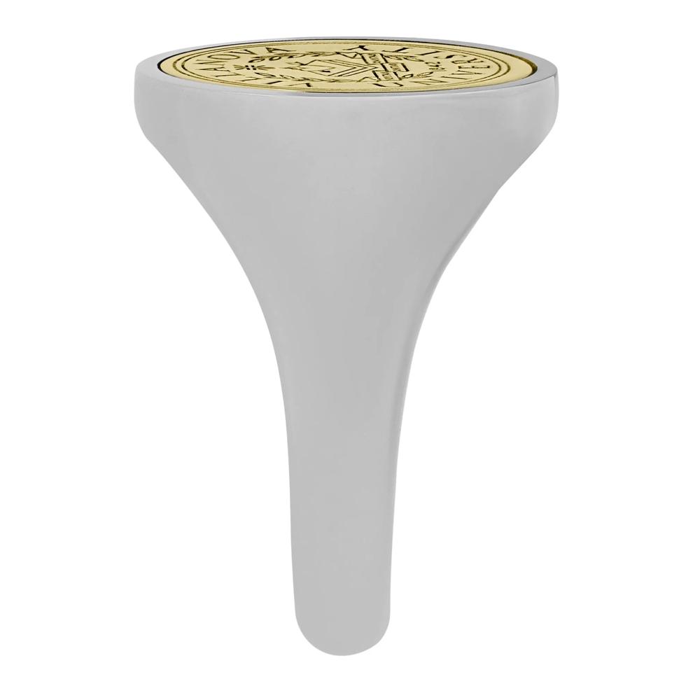 Villanova Signet Ring in 14K White and Yellow Gold – Image 3 of 3