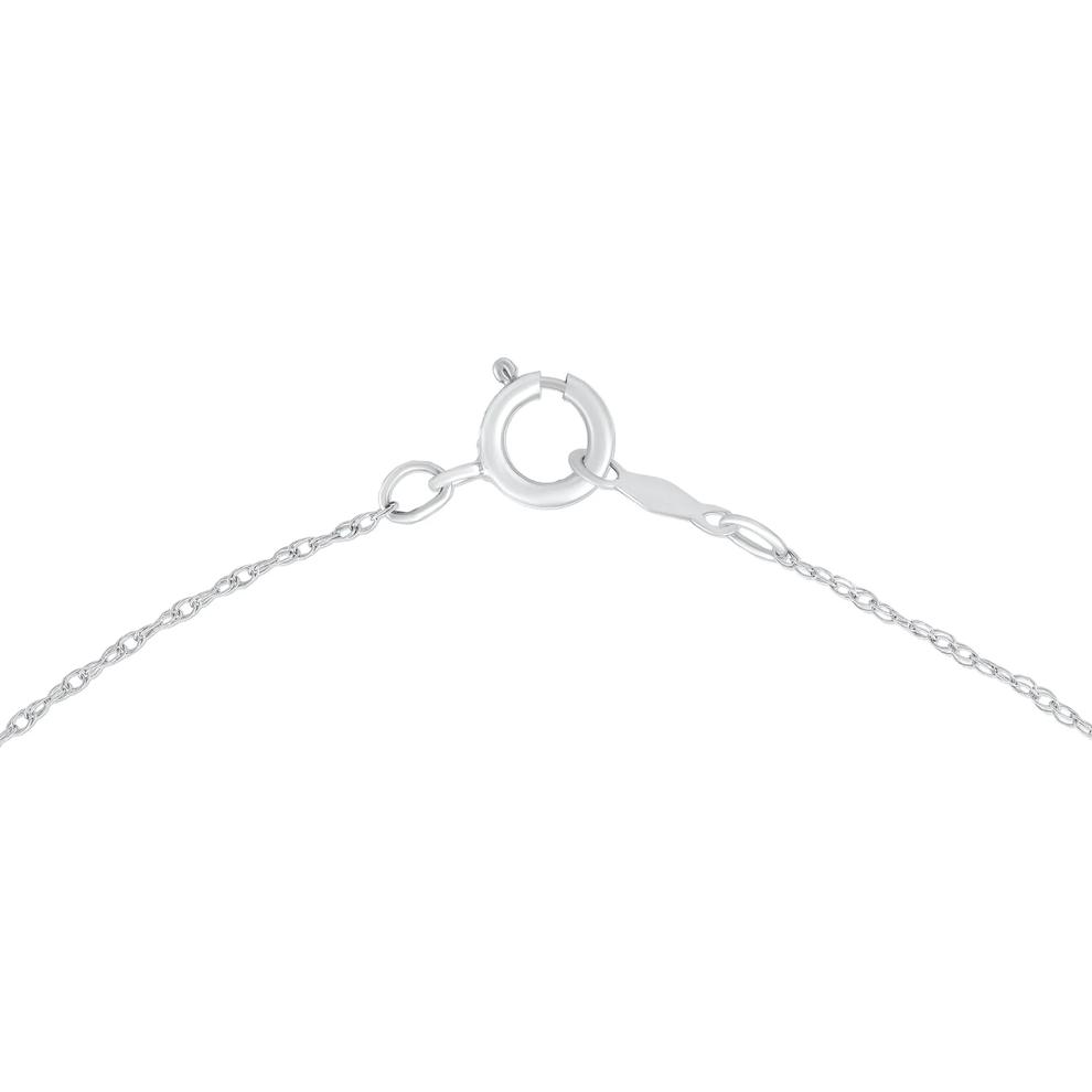Diamond Accent Solitaire Pendant Necklace in Sterling Silver – Image 2 of 4