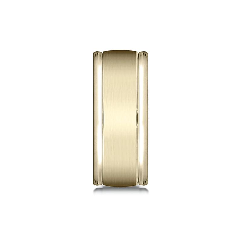 Men&rsquo;s Satin Wedding Band in 14K Yellow Gold, 8MM – Image 3 of 3
