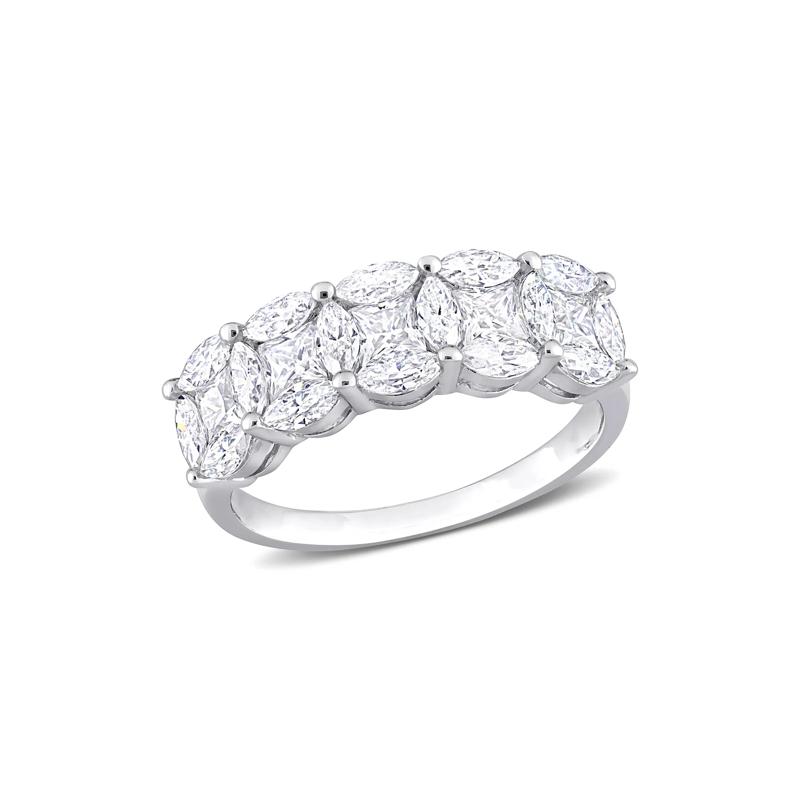 Lab-Created Moissanite Ring in Sterling Silver &#40;2 1/2 ct. dew&#41; – Image 4 of 6