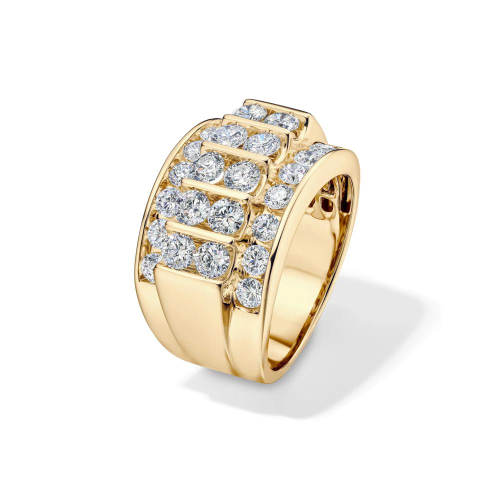 Men's Lab Grown Diamond Ring in 10K Yellow Gold (3 ct. tw.) – Image 4 of 4