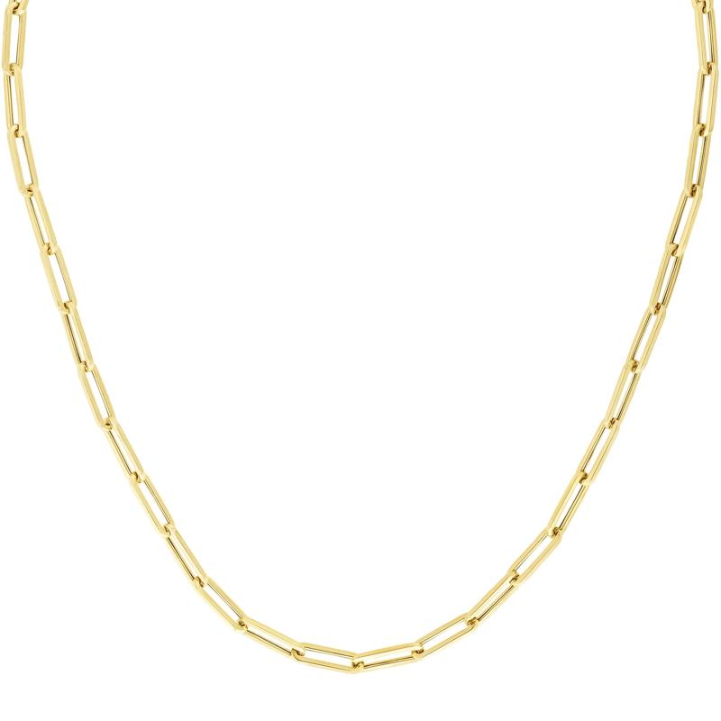Paperclip Chain in 14K Yellow Gold, 4.25MM, 18&rdquo; – Image 1 of 4
