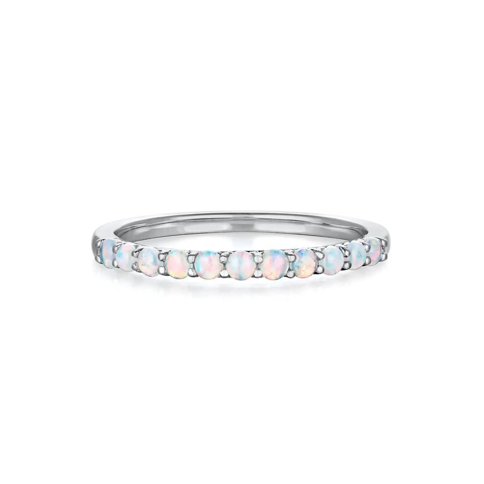 Lab Created Opal Stack Ring in Sterling Silver – Image 1 of 5