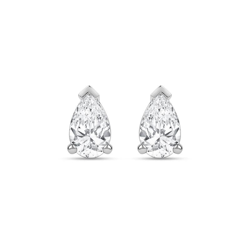 Lab Grown Diamond Pear-Shaped Solitaire Stud Earrings in 14K White Gold &#40;3 ct. tw.&#41; – Image 2 of 3