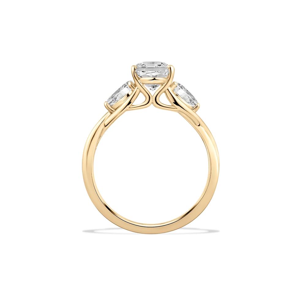 Lab Grown Diamond Oval Center Engagement Ring in 14K Yellow Gold (2 ct. tw.) – Image 2 of 4