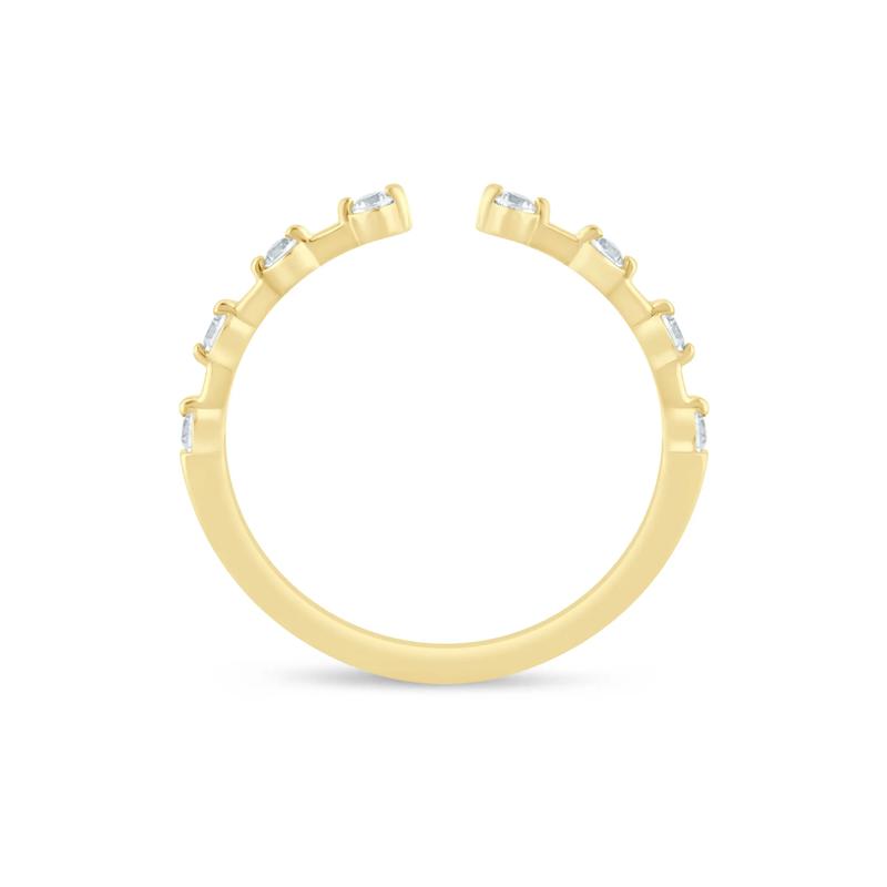 Diamond Bamboo Open Band in 14K Yellow Gold &#40;1/7 ct. tw.&#41; – Image 2 of 3