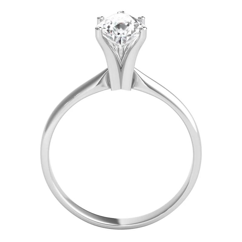 1 ct. tw. Diamond Pear Shaped Solitaire Engagement Ring in 14K White Gold – Image 2 of 3
