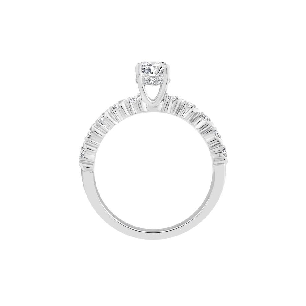 Lab Grown Oval Diamond Engagement Ring in 10K White Gold (1 ct. tw.) – Image 2 of 3