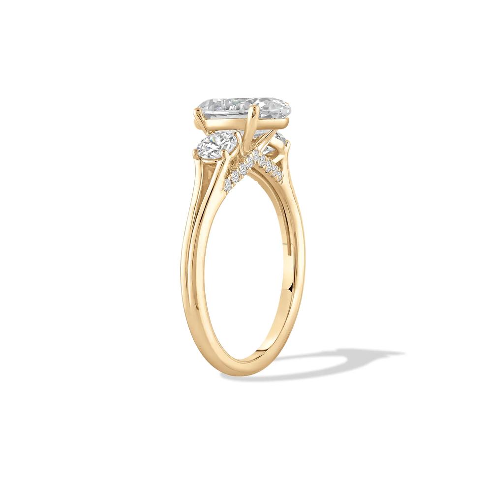 Diamond Three-Stone Engagement Ring in 18K Yellow Gold (2 ct. tw.) – Image 3 of 4