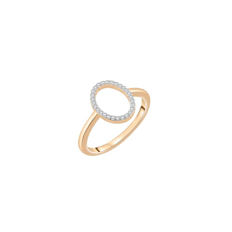 Diamond Open Oval Ring in 10K Yellow Gold &#40;1/10 ct. tw.&#41; – Image 5 of 5