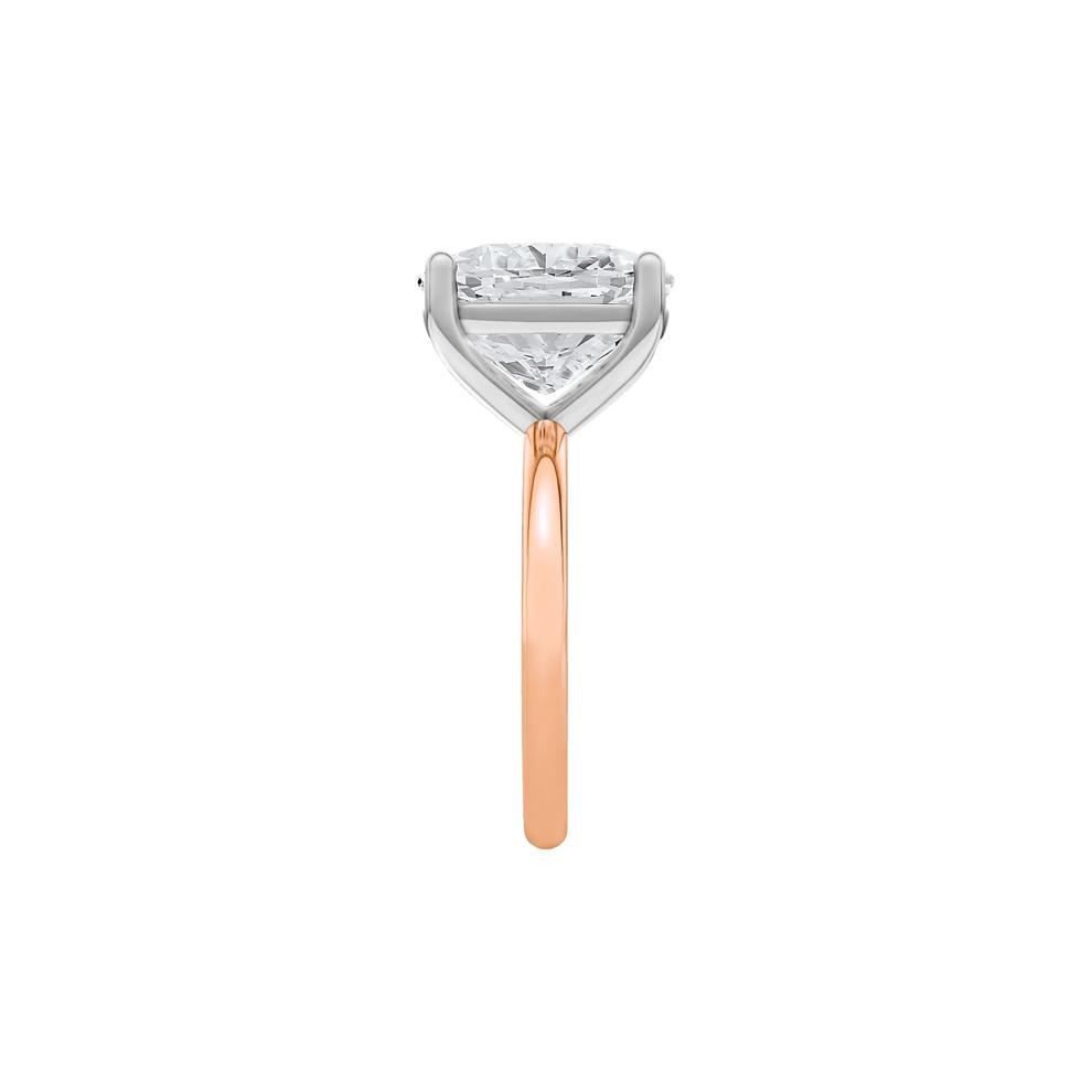 Lab Grown Diamond Elongated Cushion-Cut Engagement Ring in 14K Rose and White Gold (6 ct. tw.) – Image 3 of 4