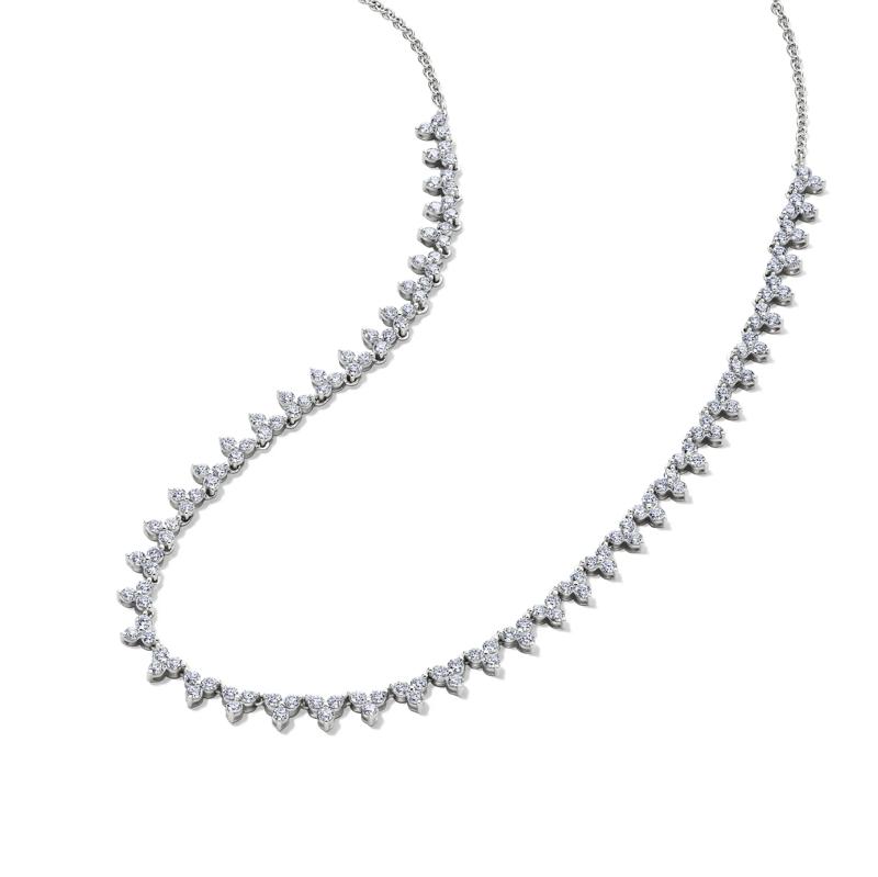 Lab Grown Diamond Cluster Necklace in 14K White Gold &#40;3 ct. tw.&#41; – Image 4 of 4