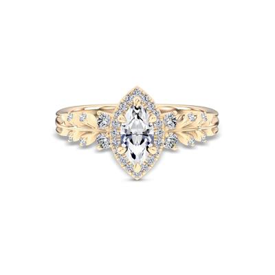 Diamond Marquise Center Halo Engagement Ring in 14K Gold (3/4 ct. tw.)