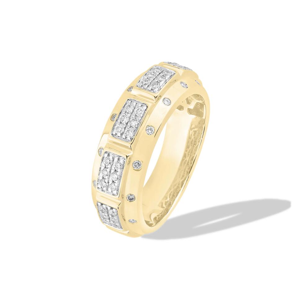 Men's Lab Grown Diamond Band in 10K Yellow Gold (1/2 ct. tw.) – Image 4 of 4