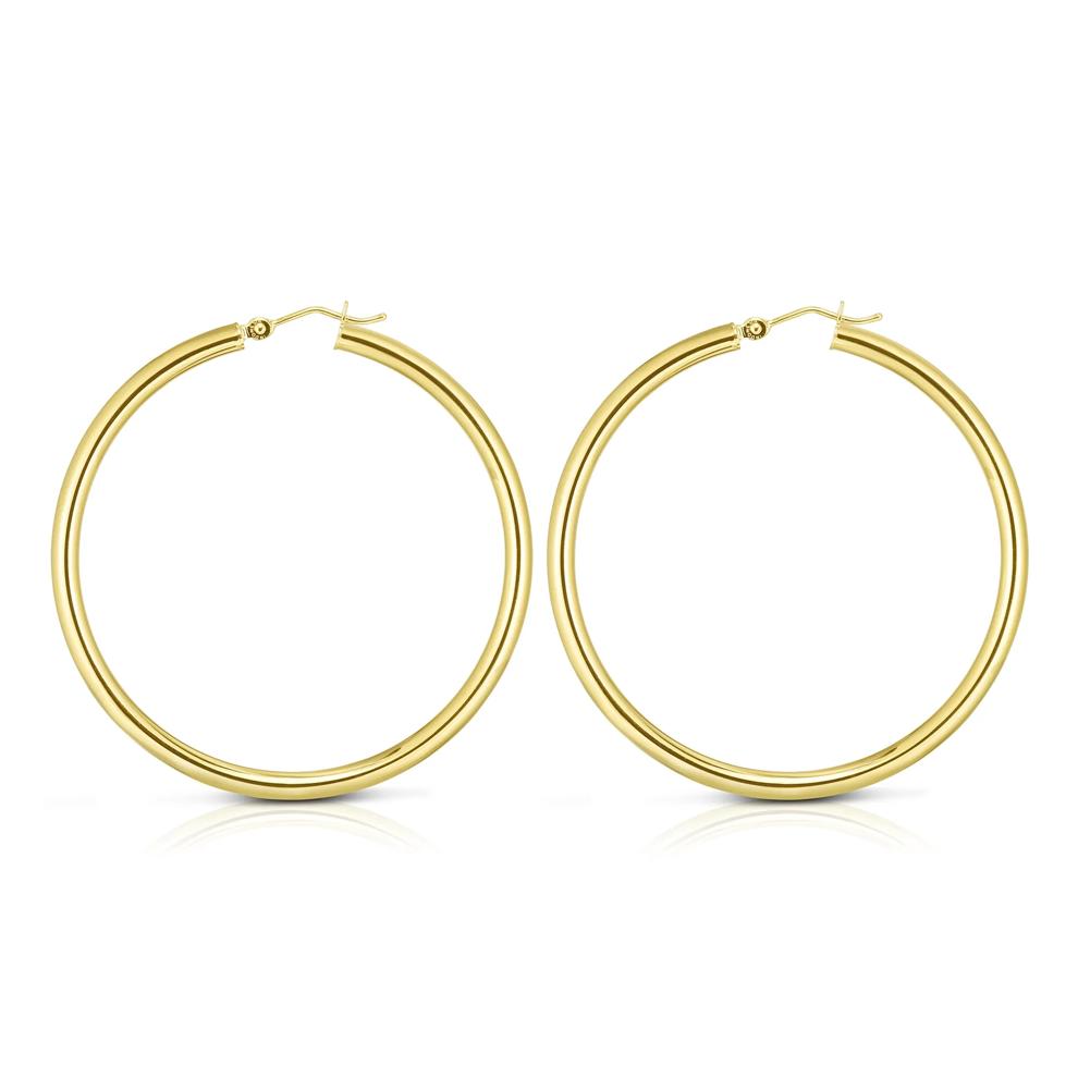 Hoop Earrings in 14K Yellow Gold, 25MM – Image 3 of 3