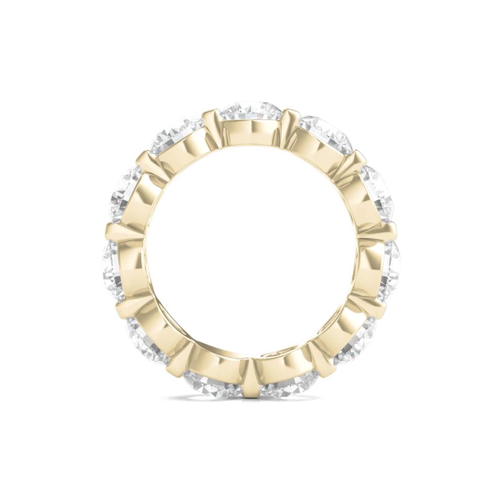 Round Brilliant-Cut Lab Grown Diamond Eternity Band in 14k Yellow Gold (7 ct. tw.) – Image 2 of 3