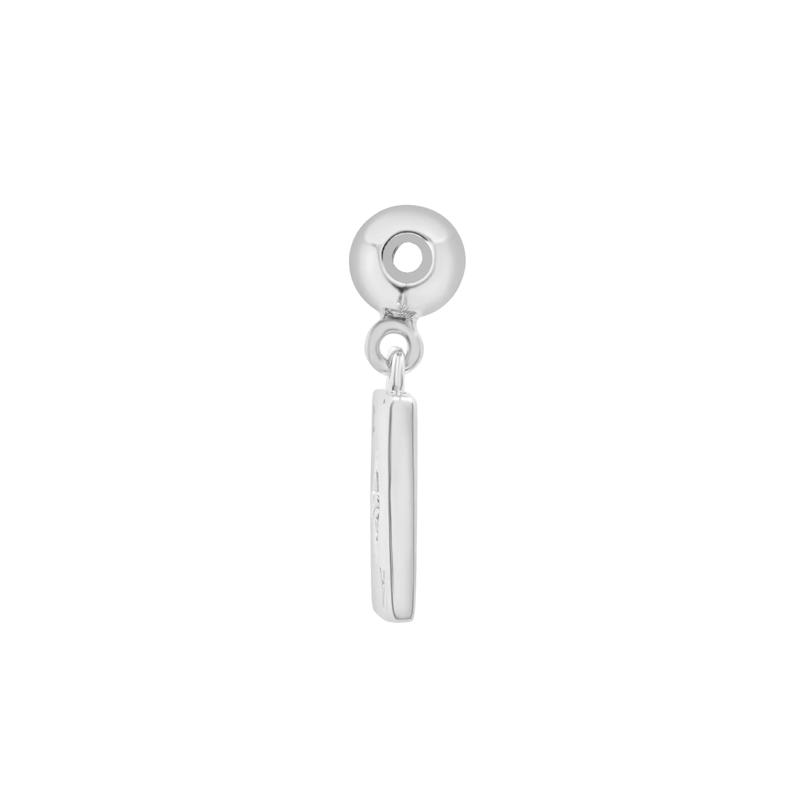 Diamond Accent Ace Card Bead Charm in Sterling Silver – Image 2 of 3