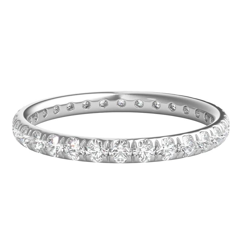 Diamond Wedding Band with Eternity Setting in 14K White Gold &#40;1 ct. tw.&#41; – Image 1 of 3