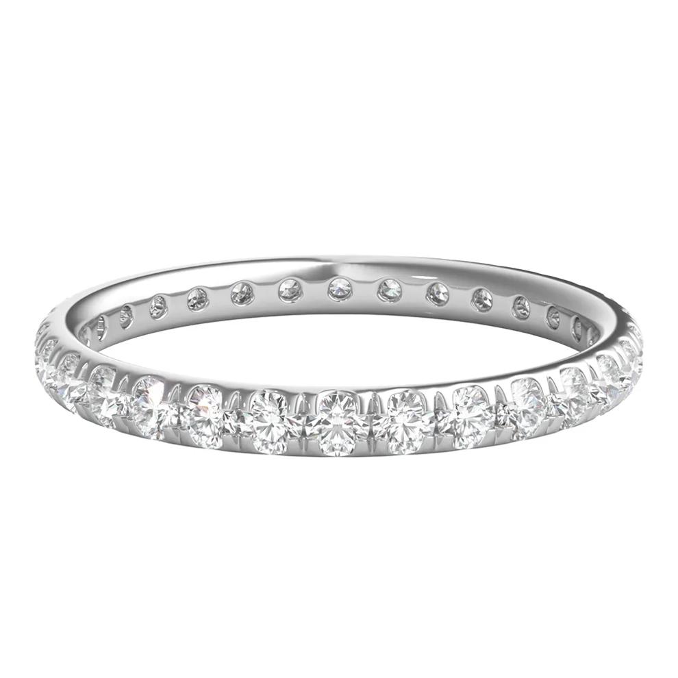Diamond Wedding Band with Eternity Setting in 14K White Gold (1 ct. tw.) – Image 1 of 3