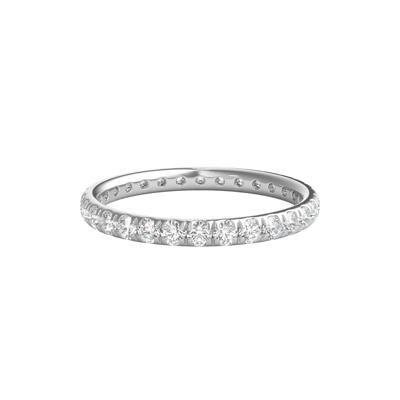 Diamond Wedding Band with Eternity Setting in 14K White Gold (1 ct. tw.)