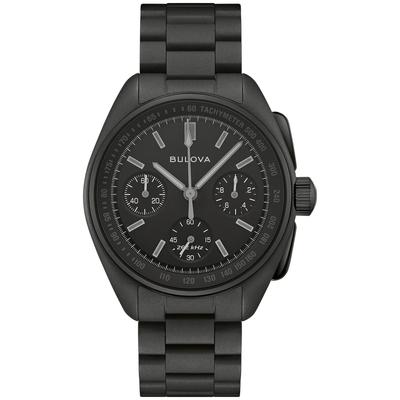 Men's Limited Edition Lunar Pilot Chrono Watch in Black Tone Stainless Steel