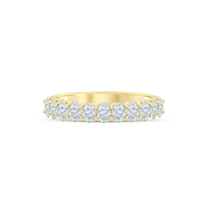 Lab Grown Diamond Oval Anniversary Band in 14K Yellow Gold &#40;1 ct. tw.&#41; – Image 1 of 3