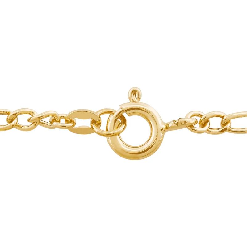Figaro Anklet in 14K Yellow Gold, 9&rdquo; – Image 2 of 2