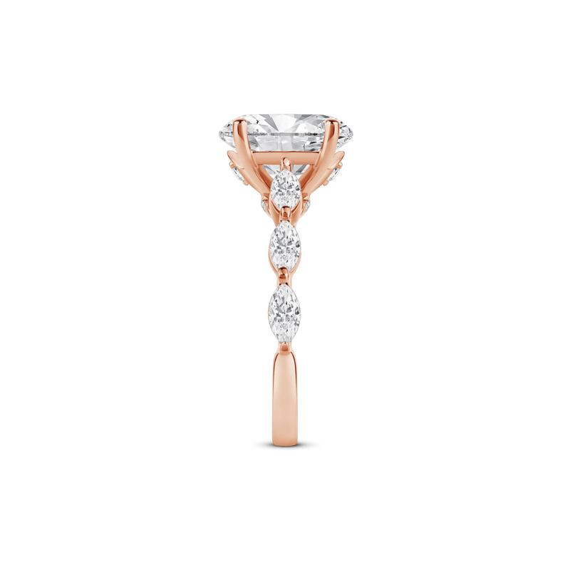 Lab Grown Oval Diamond Engagement Ring in 14K Rose Gold &#40;3 3/4 ct. tw.&#41; – Image 3 of 4