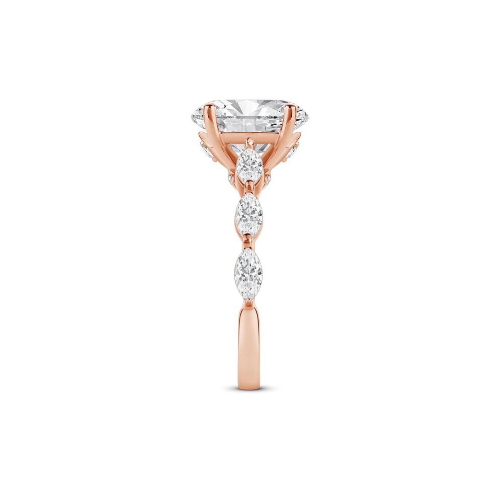 Lab Grown Oval Diamond Engagement Ring in 14K Rose Gold (3 3/4 ct. tw.) – Image 3 of 4