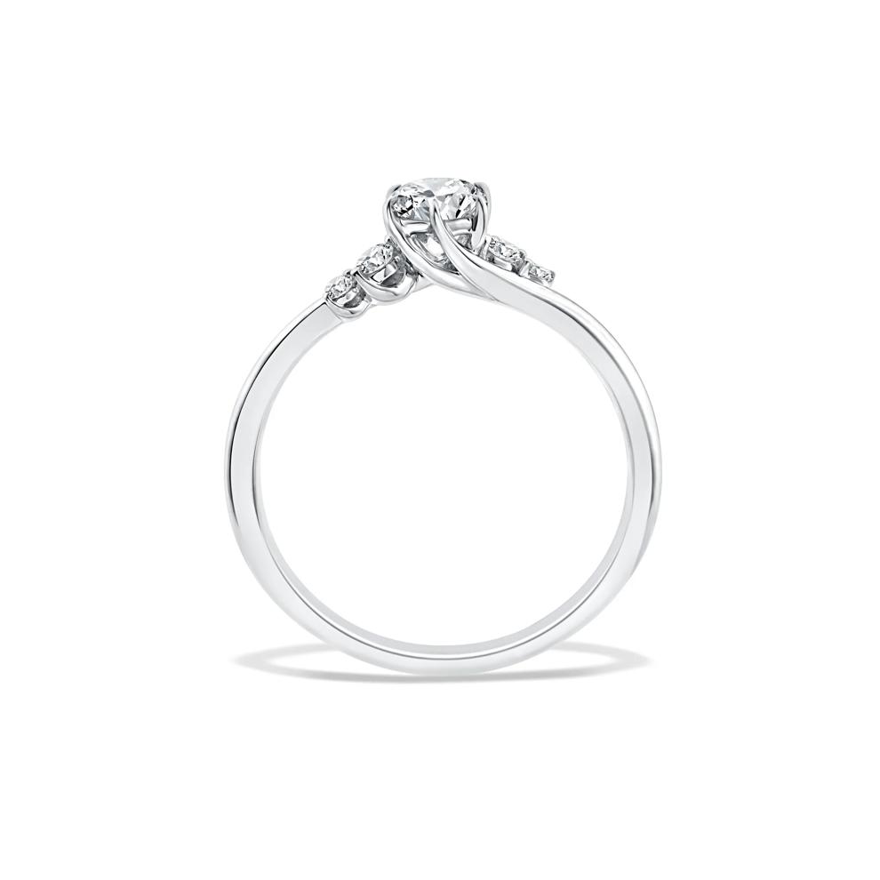Lab Grown Diamond Round Center Promise Ring in 10K White Gold (1/2 ct. tw.) – Image 2 of 4