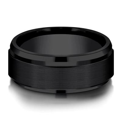 Men's Band in Black Titanium, 9MM
