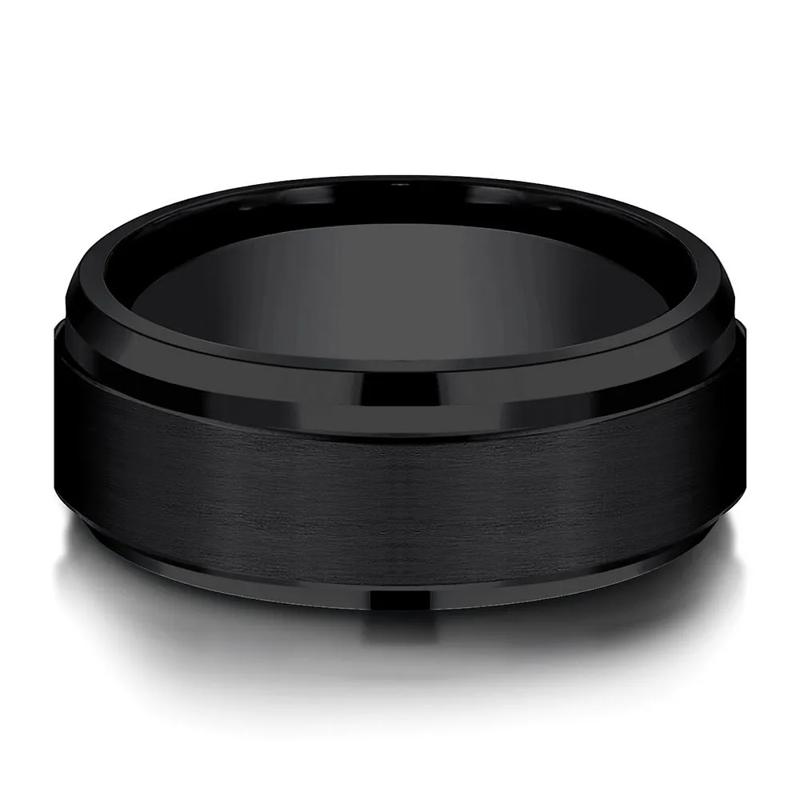Men&#39;s Band in Black Titanium, 9MM – Image 1 of 3