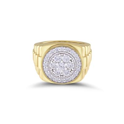 Men's Lab Grown Diamond Round Ring in 10K Yellow Gold (1 3/4 ct. tw.)