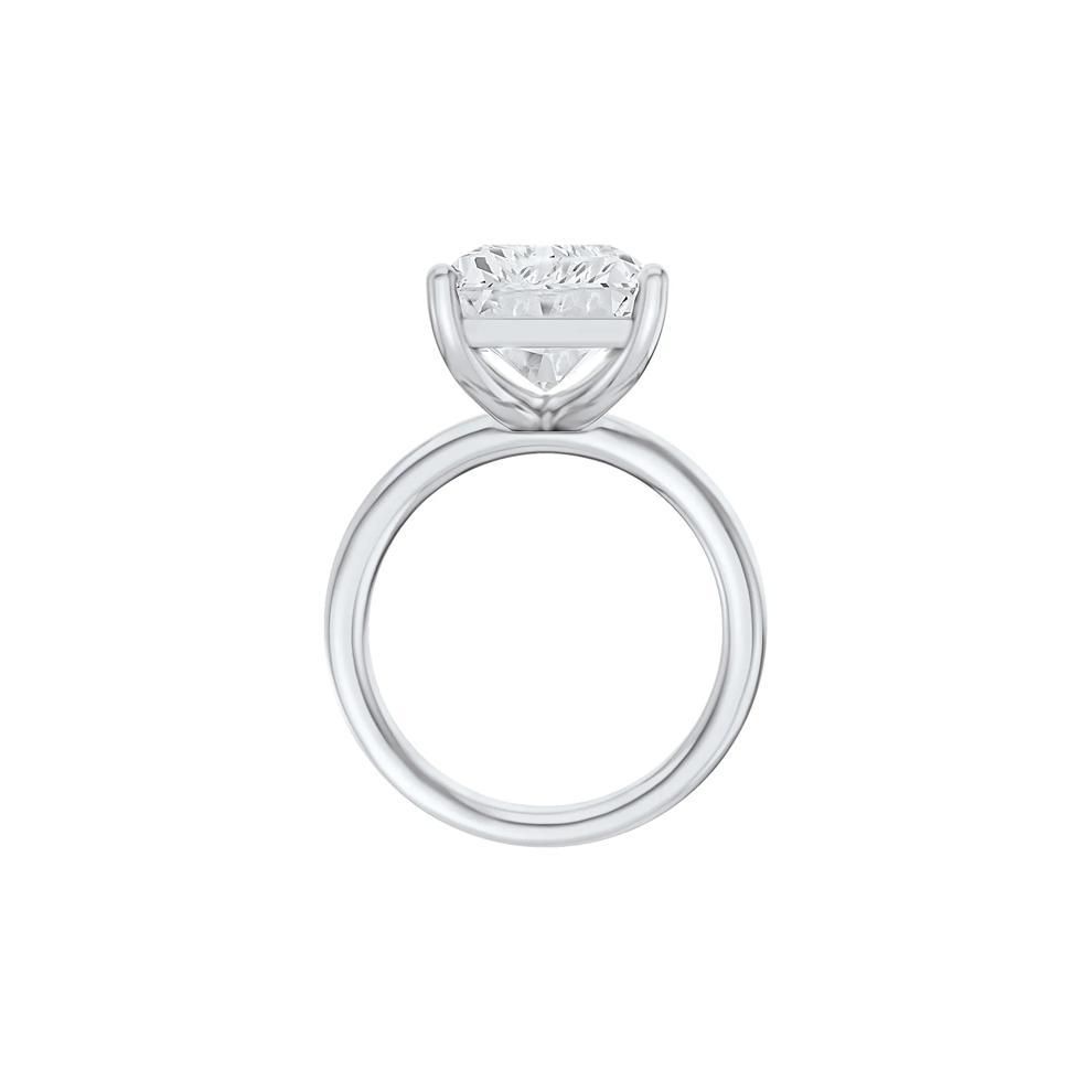 Lab Grown Diamond Radiant-Cut Solitaire Ring in 14K White Gold (8 ct.) – Image 2 of 4