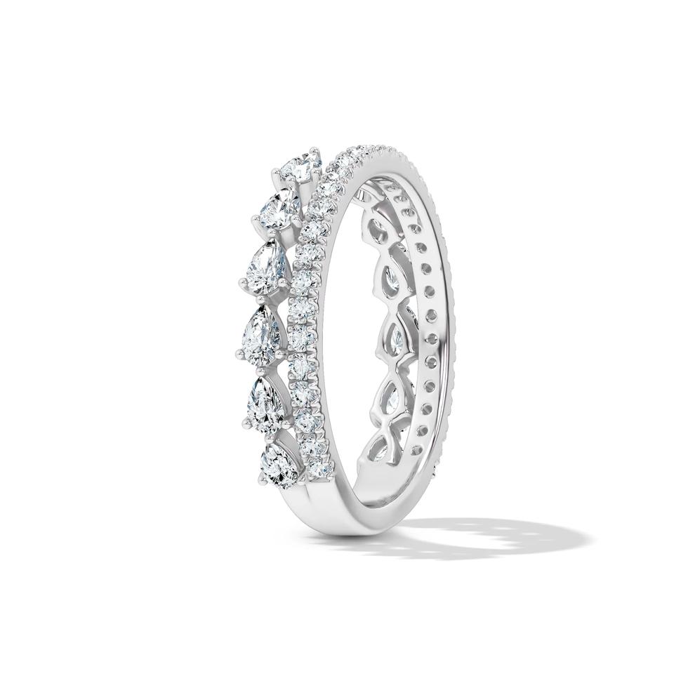 Lab Grown Diamond Double Row Band in 14K White Gold (3/4 ct. tw.) – Image 3 of 4
