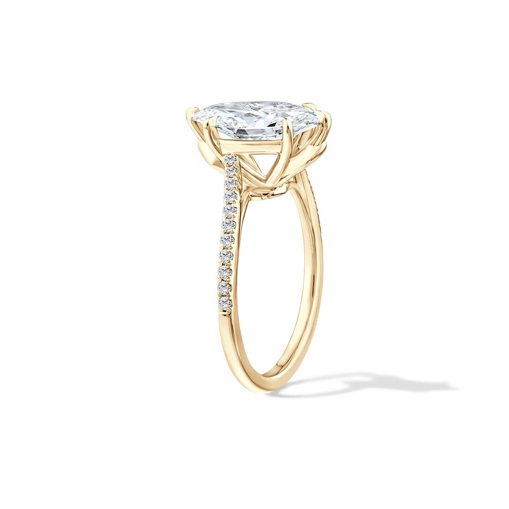 Lab Grown Diamond Marquise Bypass Engagement Ring in 18K Yellow Gold (2 1/4 ct. tw.) – Image 3 of 4