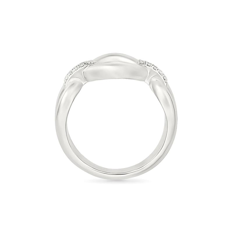 Diamond Accent Link Ring in Sterling Silver – Image 2 of 5
