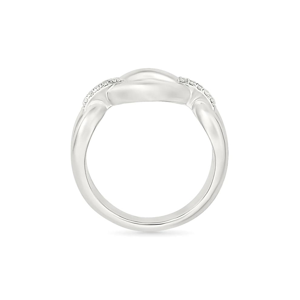 Diamond Accent Link Ring in Sterling Silver – Image 2 of 5