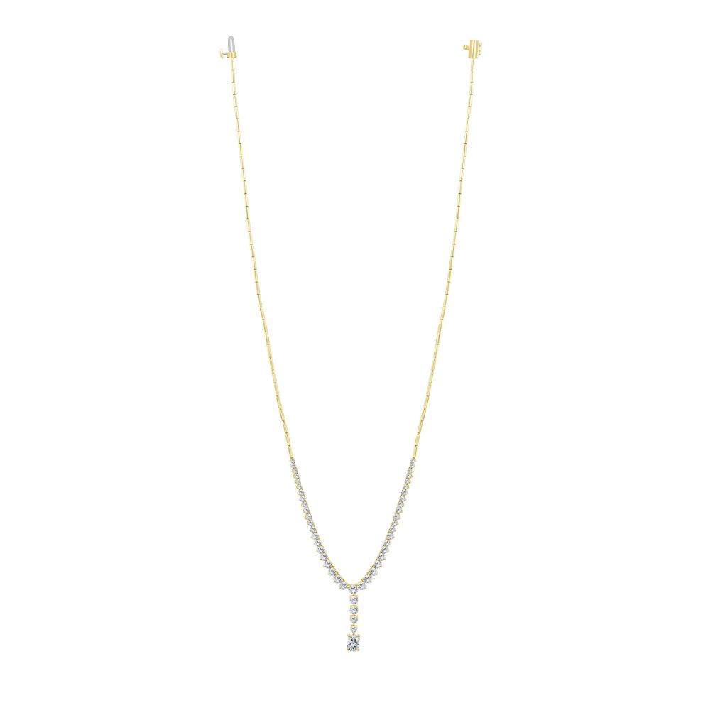 Lab Grown Diamond Lariat Necklace in 14K Yellow Gold (5 ct. tw.) – Image 2 of 3