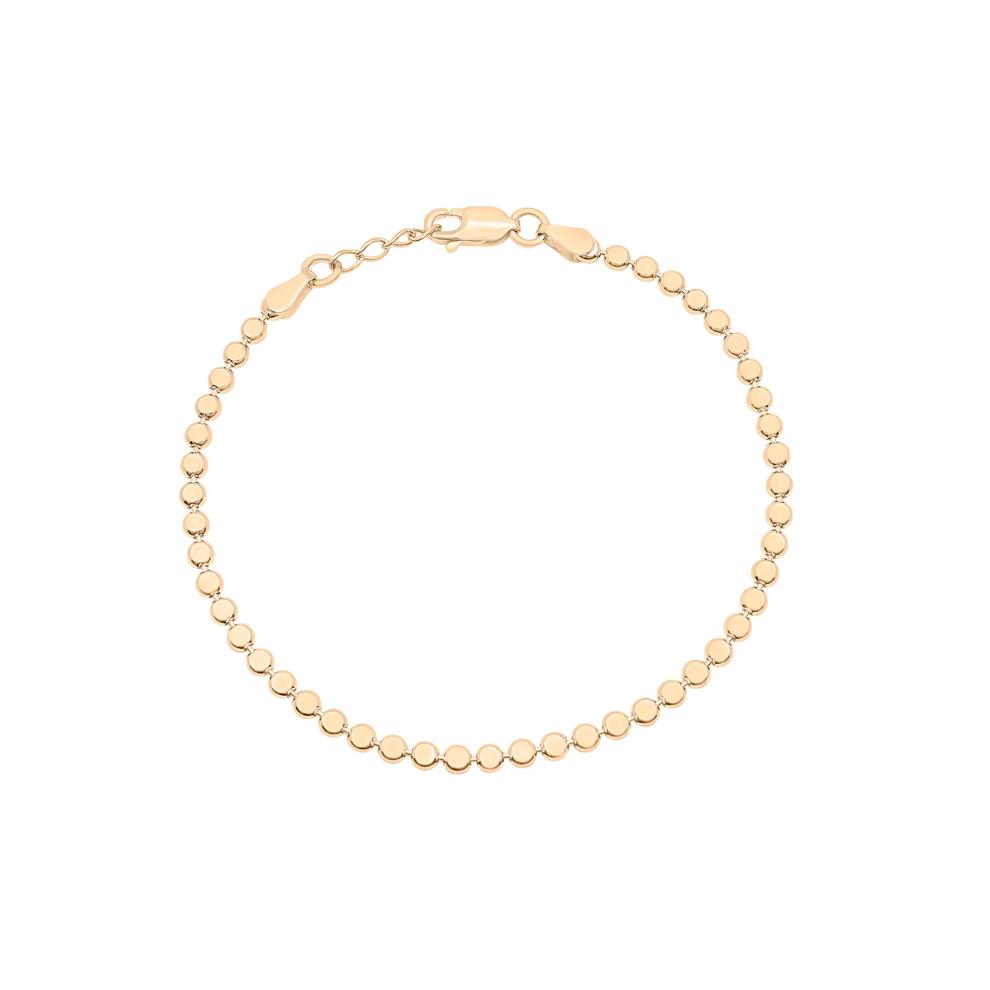 Flat Bead Bracelet in Vermeil – Image 1 of 3