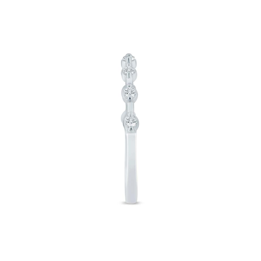 Diamond Anniversary Band in 10K White Gold (1/7 ct. tw.) – Image 3 of 3