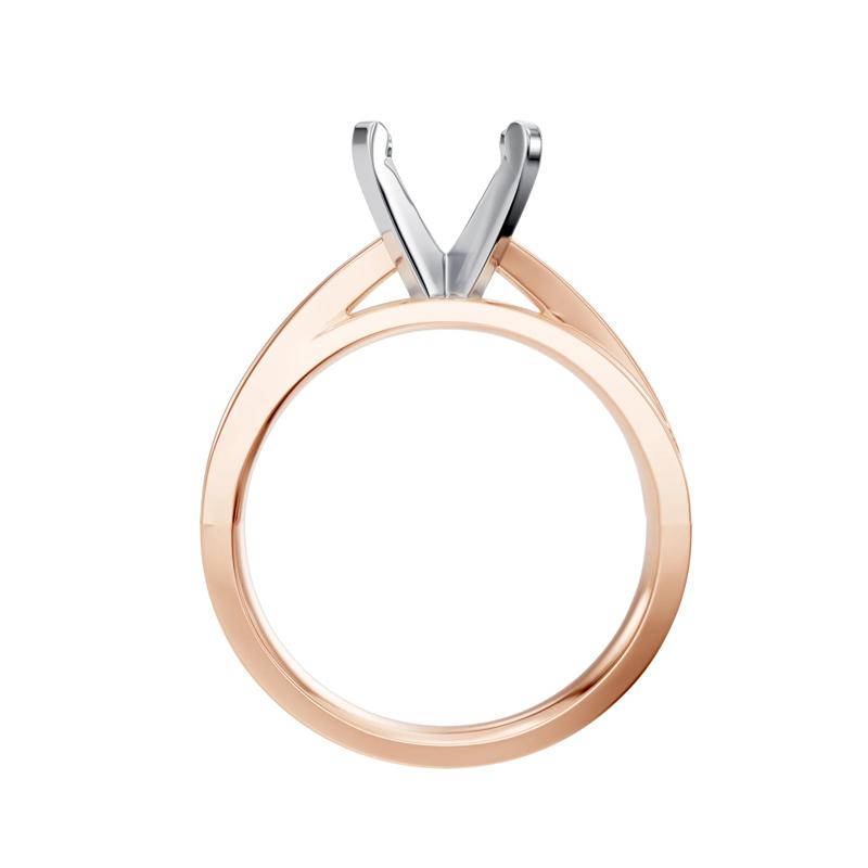 Twist Semi-Mount Engagement Ring in 14K Gold &#40;Setting Only&#41; – Image 4 of 6