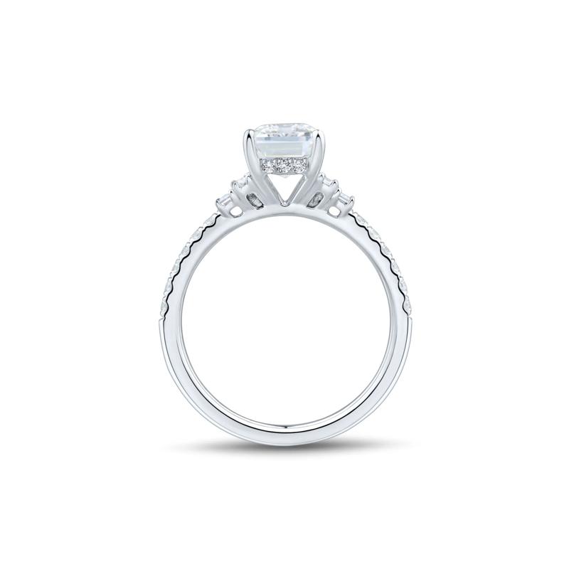 Lab Grown Emerald-Cut Diamond Engagement Ring in 14K White Gold &#40;3 ct. tw.&#41; – Image 3 of 3